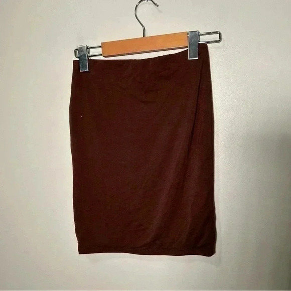 NWOT Naked Wardrobe Butter Up Mini Skirt in Dark Chocolate S - Picture 4 of 5